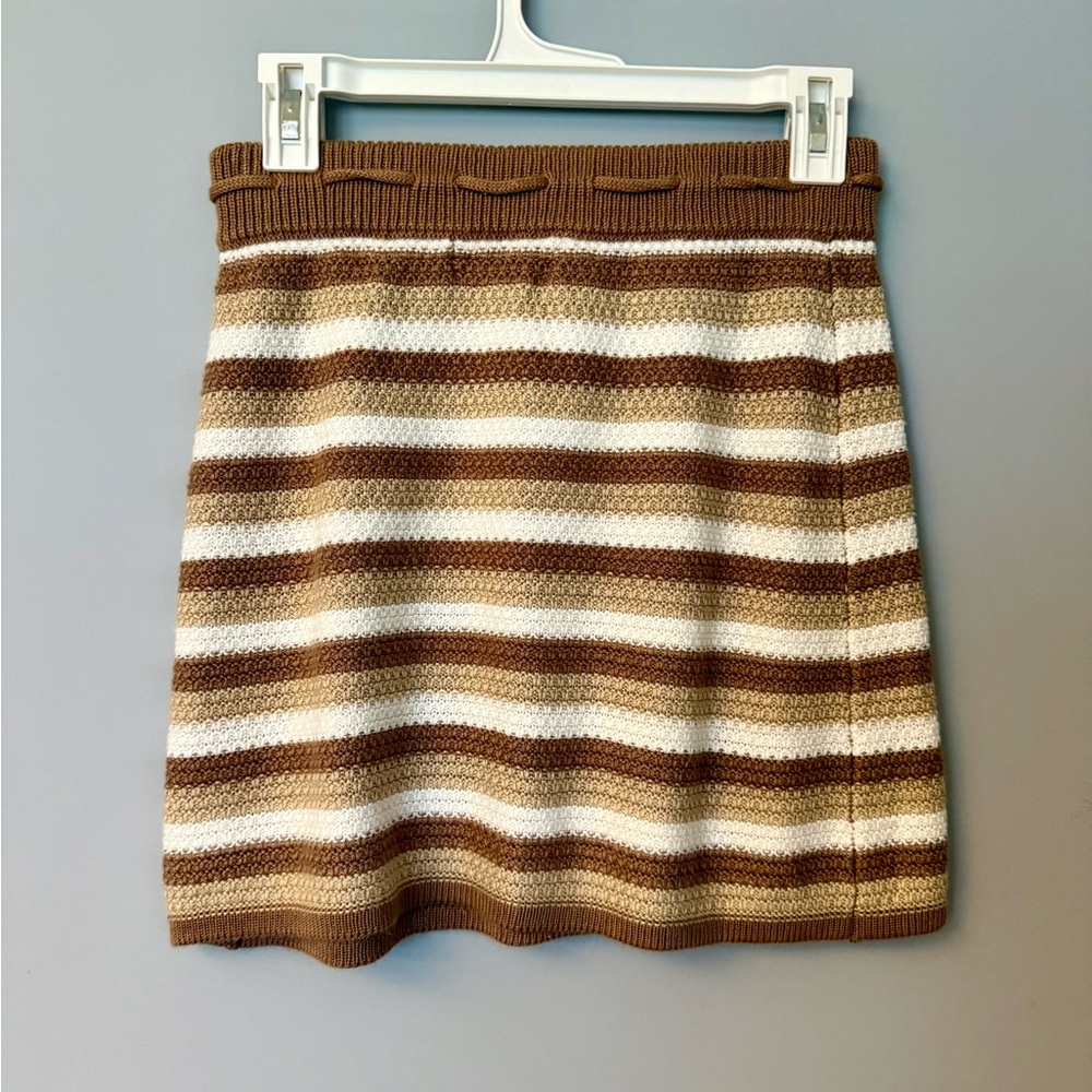 Madden NYC Knit 2-Piece Crop Top & Skirt Set Women’s Junior Crochet Boho Y2K - Picture 8 of 11